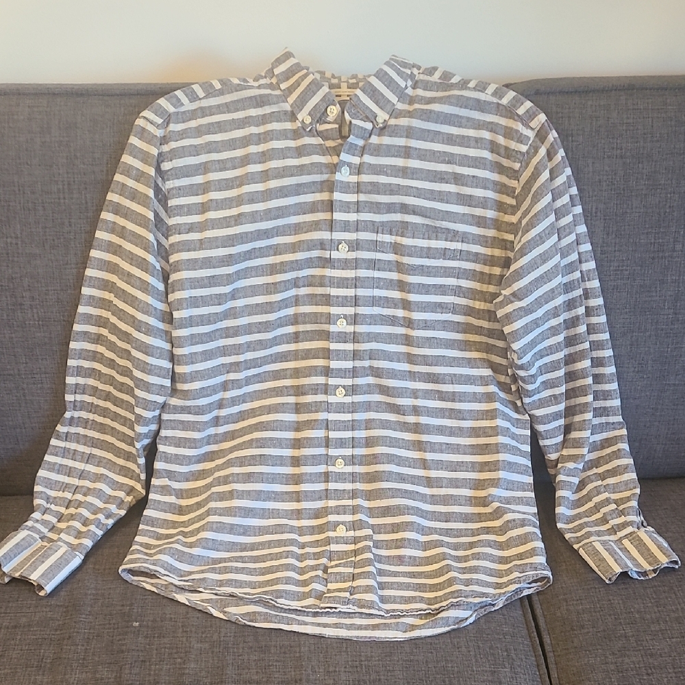 Old Navy Men's Casual Striped Button-Down Shirt